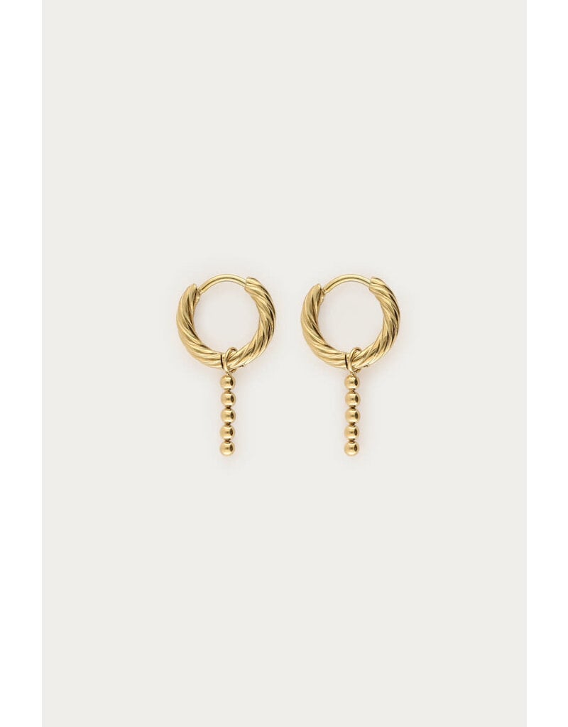 My Jewellery My Jewellery | Nomads minimalistische oorringen met bolletjes - goud