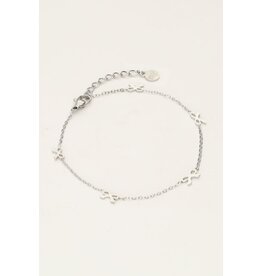 My Jewellery My Jewellery - Minimalistische armband met mini strikjes - zilver