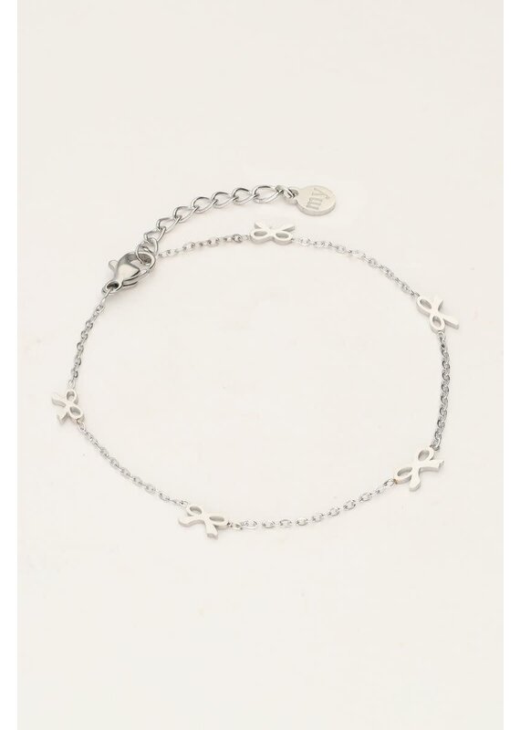 My Jewellery My Jewellery - Minimalistische armband met mini strikjes - zilver