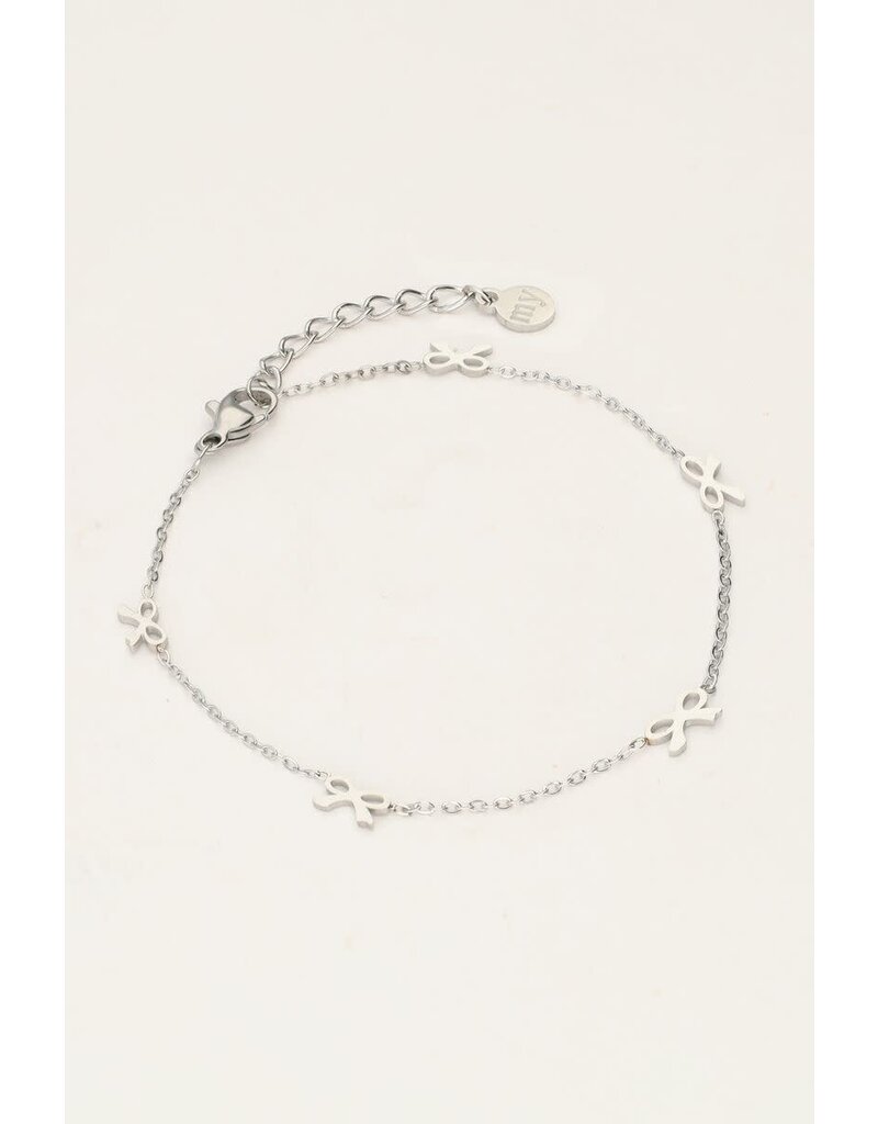 My Jewellery My Jewellery - Minimalistische armband met mini strikjes - zilver