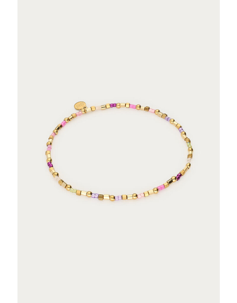 My Jewellery My Jewellery | Armband met paarse & roze kralen
