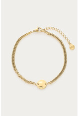 My Jewellery My Jewellery | Armband met munt & schakels - goud