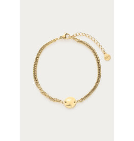 My Jewellery My Jewellery | Armband met munt & schakels - goud