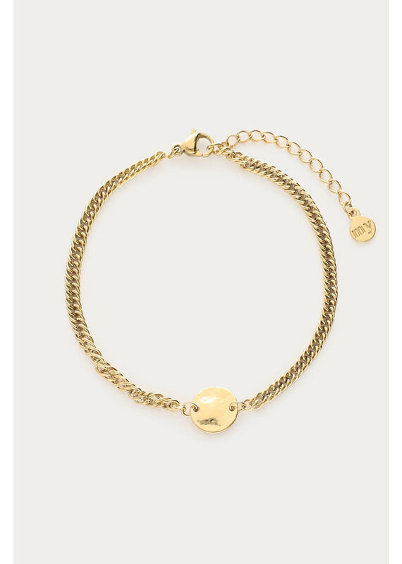 My Jewellery My Jewellery | Armband met munt & schakels - goud