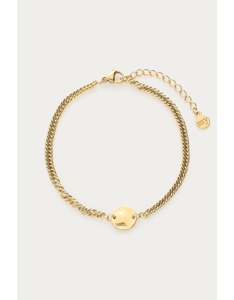 My Jewellery My Jewellery | Armband met munt & schakels - goud