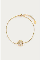 My Jewellery My Jewellery | Nomads armband met minimalistische swirl - goud