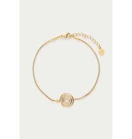 My Jewellery My Jewellery | Nomads armband met minimalistische swirl - goud