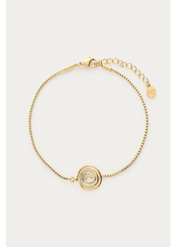 My Jewellery My Jewellery | Nomads armband met minimalistische swirl - goud
