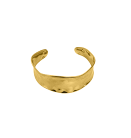 21Jewelz Gouden statement armband met structuur