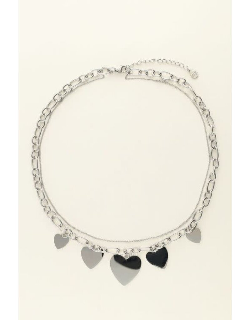 My Jewellery My Jewellery | Universe statement ketting met hartjes - zilver