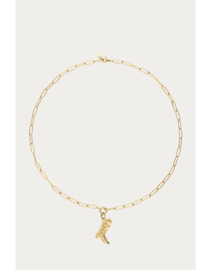My Jewellery My Jewellery | Nomads schakelketting met cowboy boot - goud