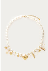 My Jewellery My Jewellery | Mer imitatieparel ketting met charms - goud