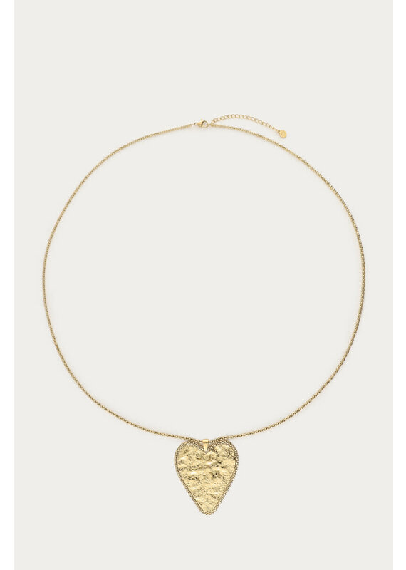 My Jewellery My Jewellery | Nomads lange ketting met statement hartje - goud
