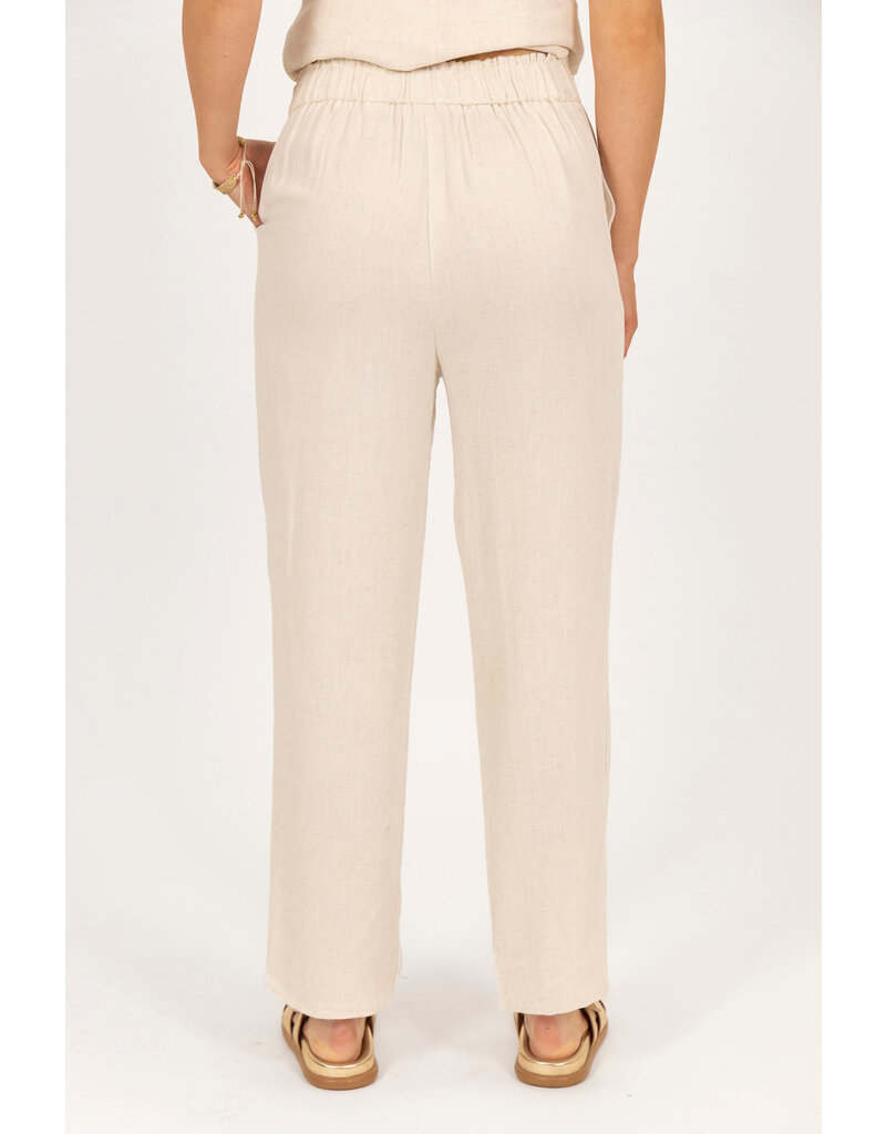 21Jewelz Linnenlook pantalon - ecru