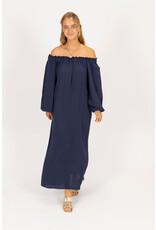 21Jewelz Off shoulder jurk - navy