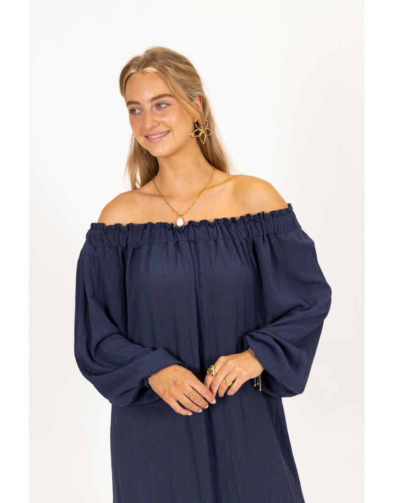 21Jewelz Off shoulder jurk - navy