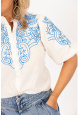 21Jewelz Blouse met pofmouw en stiksel - wit