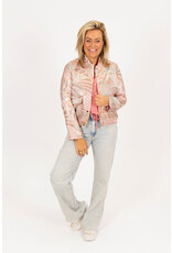 21Jewelz Jacquard bomber jack met roze print