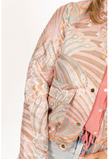 21Jewelz Jacquard bomber jack met roze print
