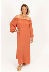 21Jewelz Off shoulder jurk - roest