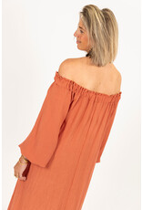 21Jewelz Off shoulder jurk - roest