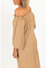 21Jewelz Off shoulder jurk - beige