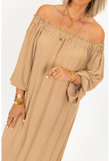 21Jewelz Off shoulder jurk - beige