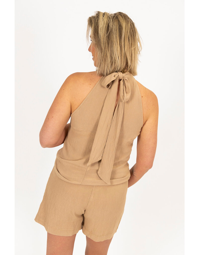 21Jewelz Lurex haltertop - beige