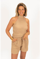 21Jewelz Lurex haltertop - beige