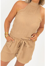 21Jewelz Lurex haltertop - beige