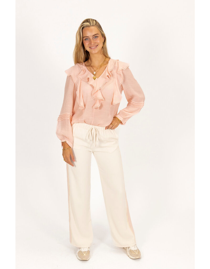 21Jewelz Ruches blouse - roze