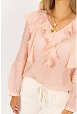 21Jewelz Ruches blouse - roze