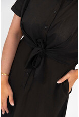 21Jewelz Lange blouse jurk met strik - zwart