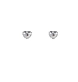 D&E - Hartje met detail studs - zilver