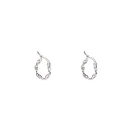 Go Dutch Label D&E - Ribbon Twist Hoop - zilver