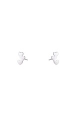 Go Dutch Label D&E - Studs met drie hartjes - zilver