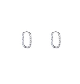 21Jewelz D&E - Twisted Oval Hoop - zilver