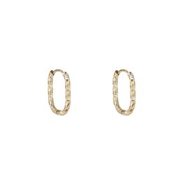 Go Dutch Label D&E - Twisted Oval Hoop - goud