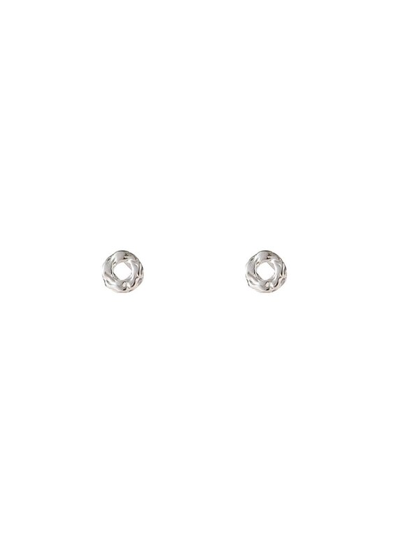 Go Dutch Label D&E - Organic Round Stud - zilver