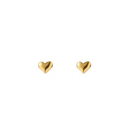Go Dutch Label D&E - Small Heart Stud - goud