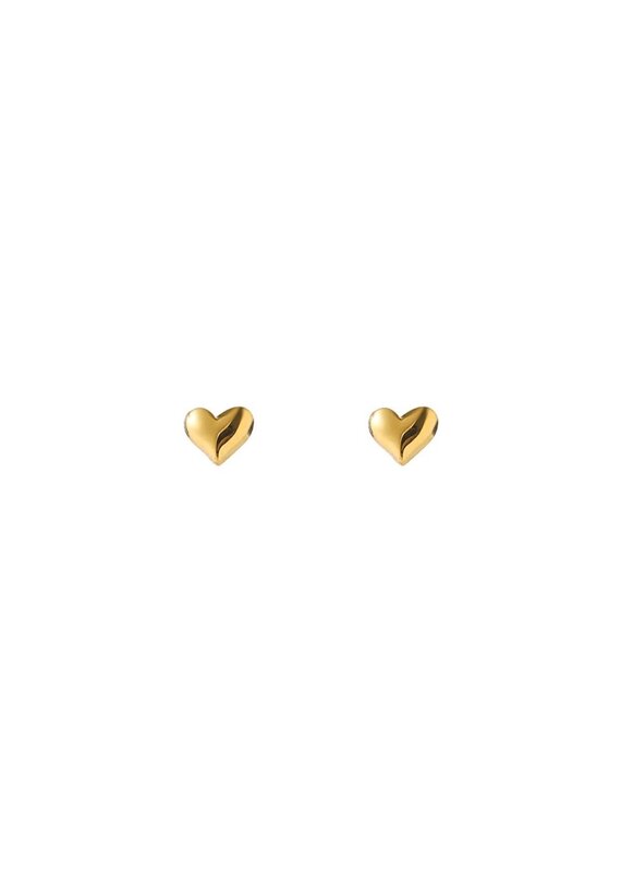 Go Dutch Label D&E - Small Heart Stud - goud