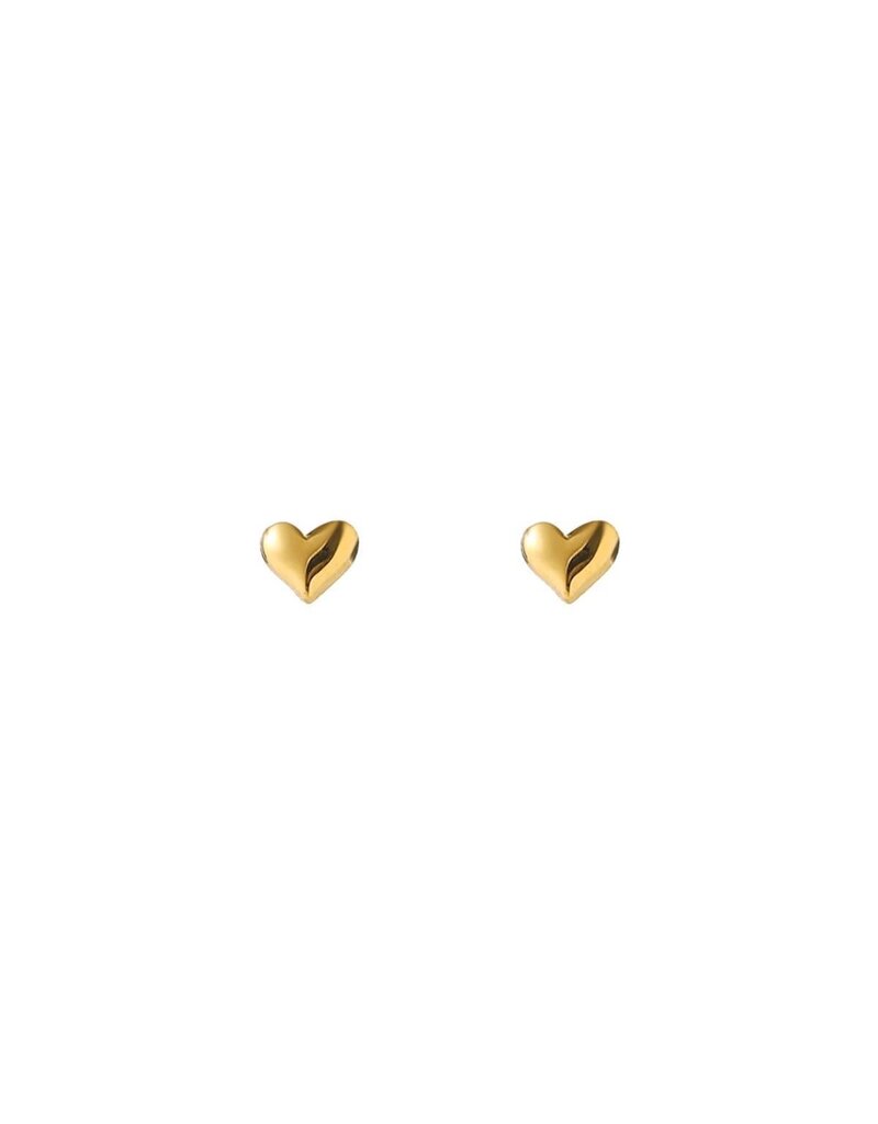 Go Dutch Label D&E - Small Heart Stud - goud