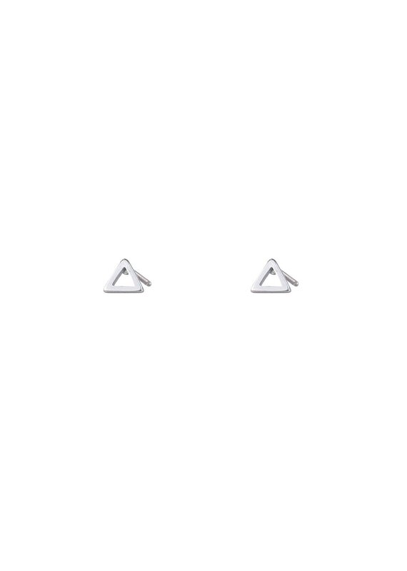 Go Dutch Label D&E - Open Triangle Stud - zilver