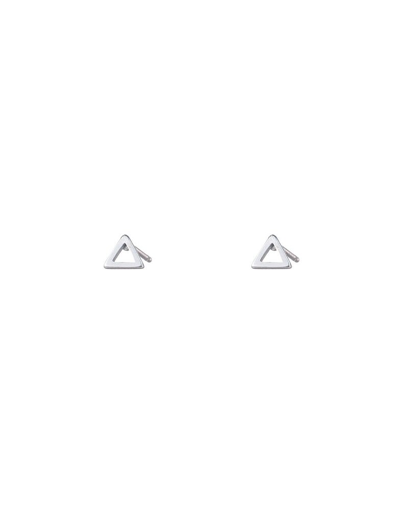 Go Dutch Label D&E - Open Triangle Stud - zilver