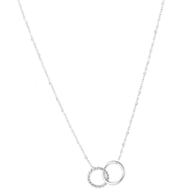 Go Dutch Label D&E - Ketting Double Hoop - zilver