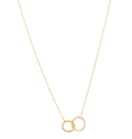 Go Dutch Label D&E - Ketting Double Hoop - goud