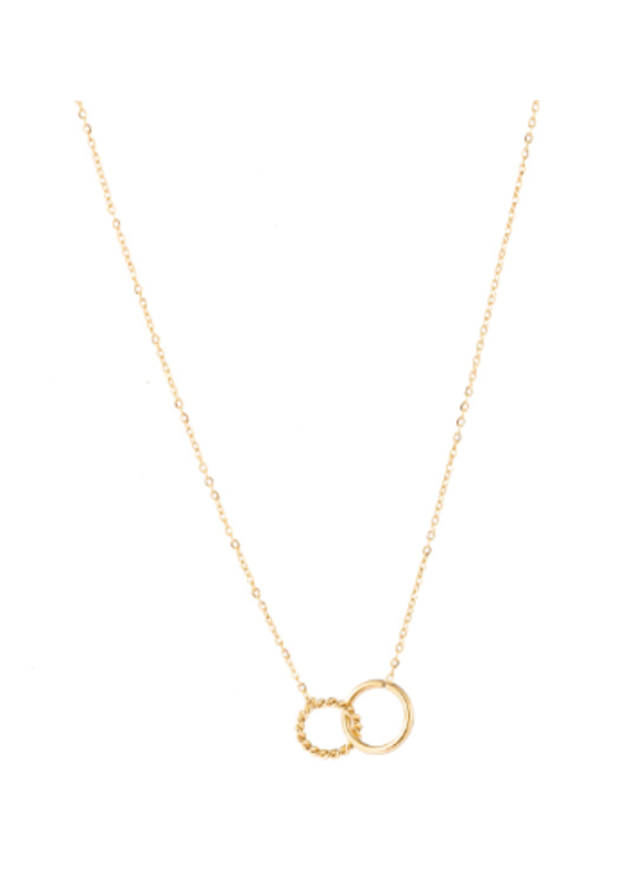 Go Dutch Label D&E - Ketting Double Hoop - goud