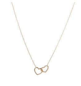 Go Dutch Label D&E - Double Heart ketting - goud
