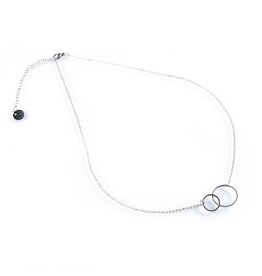 Go Dutch Label D&E - Ketting Double O - zilver