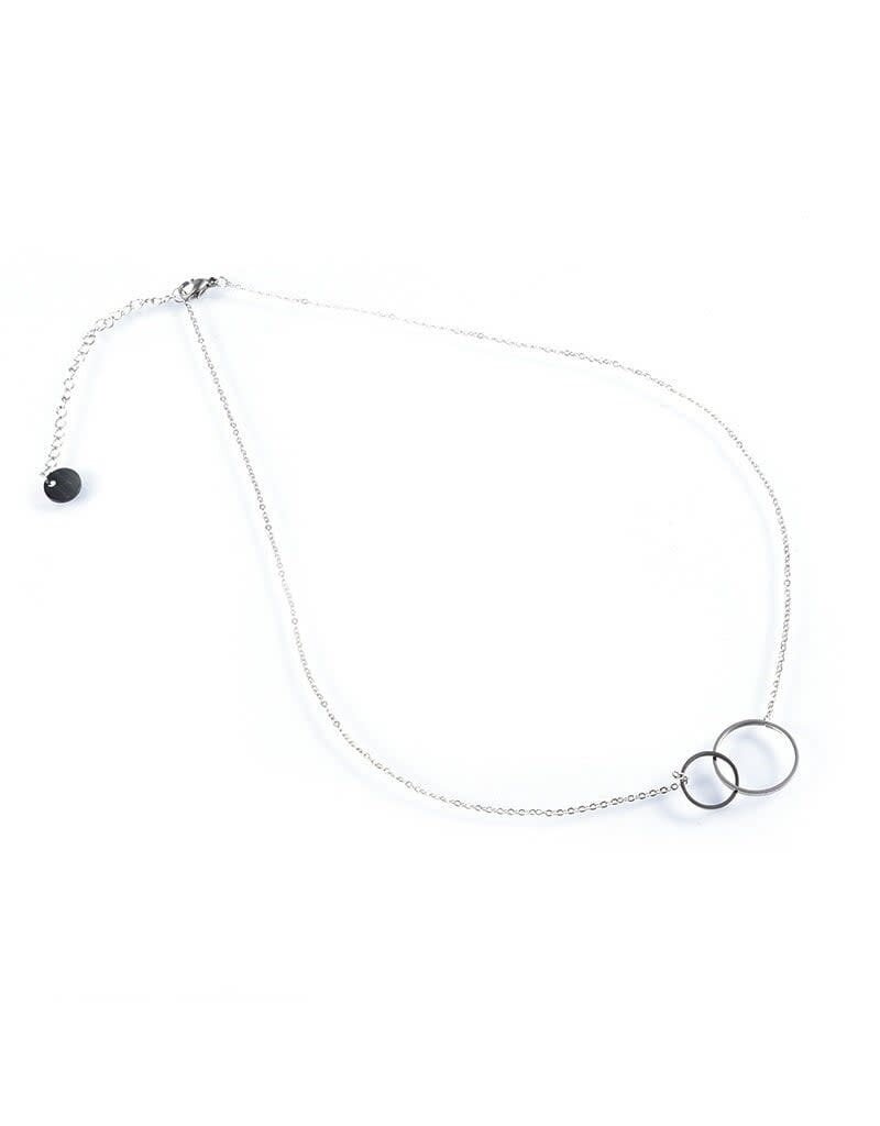 Go Dutch Label D&E - Ketting Double O - zilver